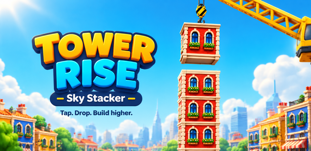 Promotional illustration of the crane and stacked building floors